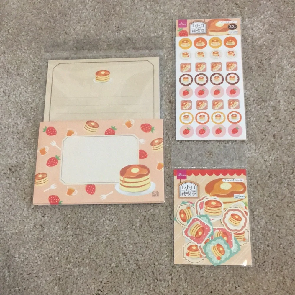 Strawberry & Pancake Themed Notebooks and Stickers